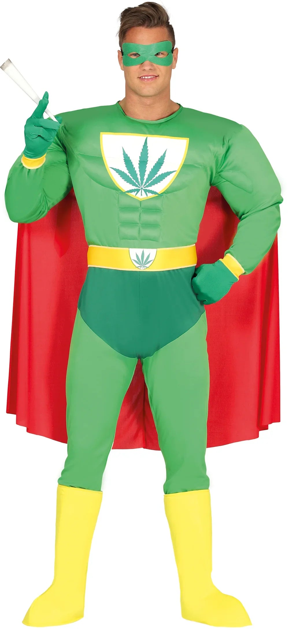 Disfraz de Superhéroe Marihuana para Adulto Superhéroes Guirca