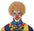 Clownperücken mit bunten Locken