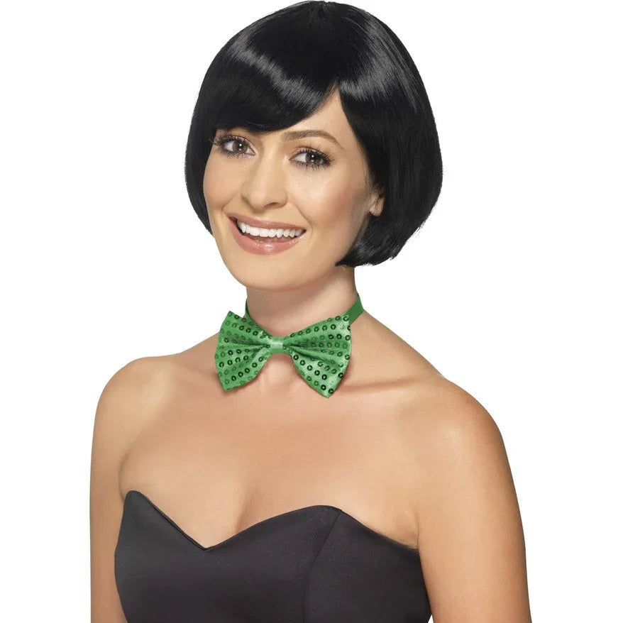Pajarita Verde con Lentejuelas Corbatas, Pajaritas y Tirantes Smiffys