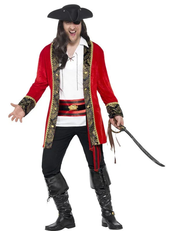 Disfraz de Capitán Pirata Talla Grande Piratas Smiffys