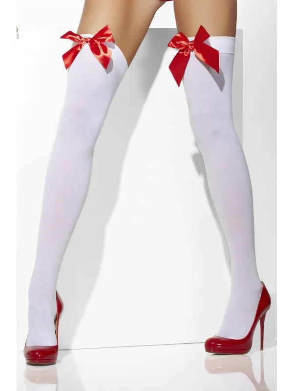 Medias Blancas con Lazo Rojo Medias y Pantys Smiffys