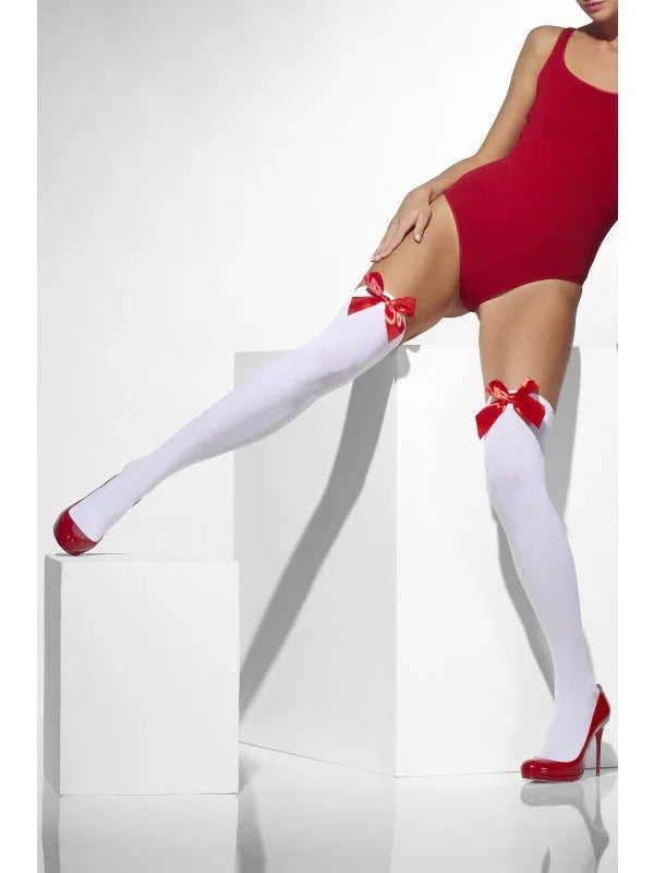 Medias Blancas con Lazo Rojo Medias y Pantys Smiffys