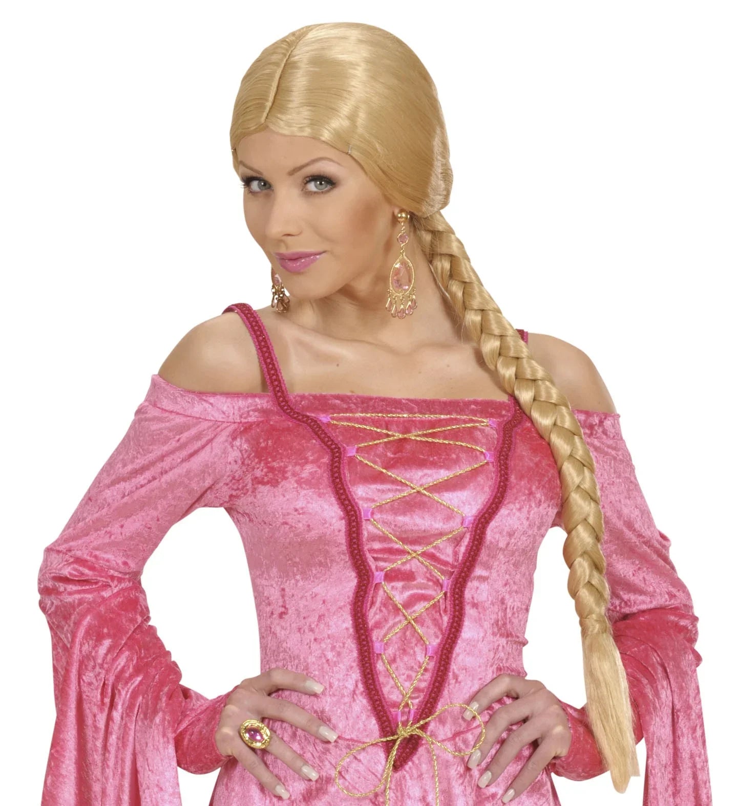 Peluca Medieval Rubia con Trenza Pelucas Widmann