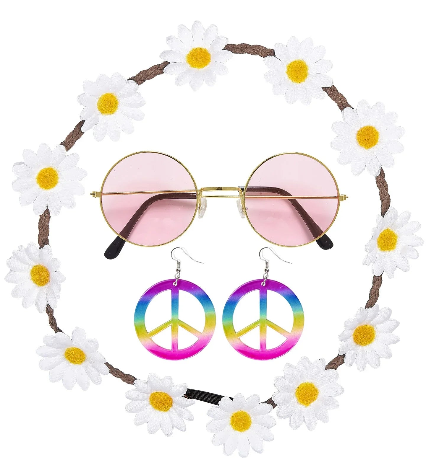 Set de Accesorios de Hippie COMPLEMENTOS Widmann