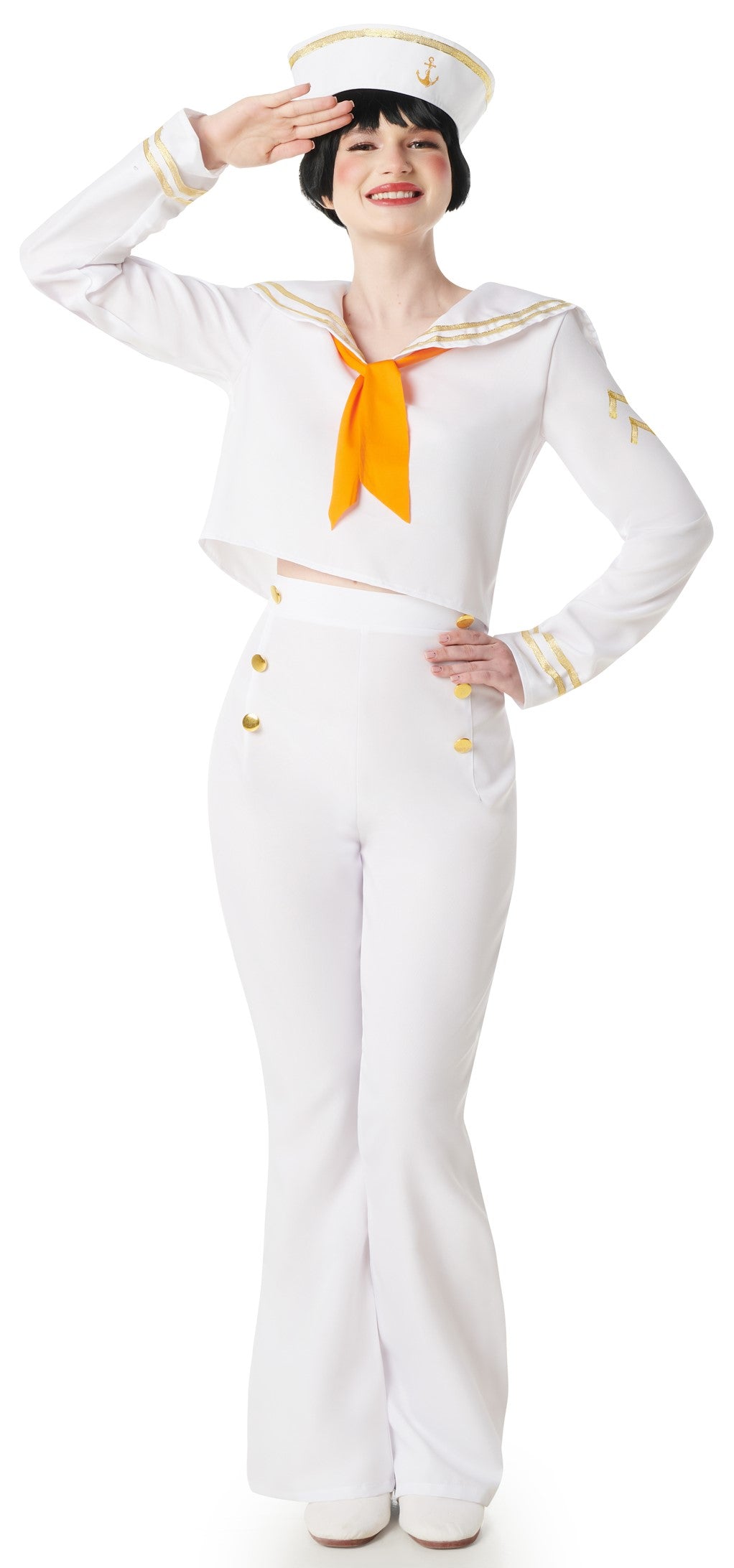 Disfraz de Marinera Blanco para Mujer Marineros Kimokawaii