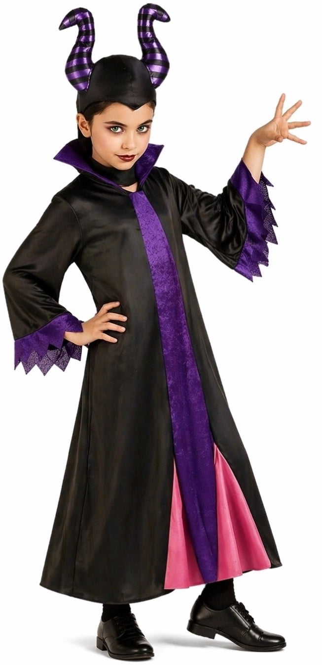 Klassisches Kinderkostüm der bösen Hexe Maleficent