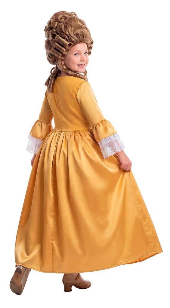 Kostüm Maria Antonieta in Goldfarben für Mädchen