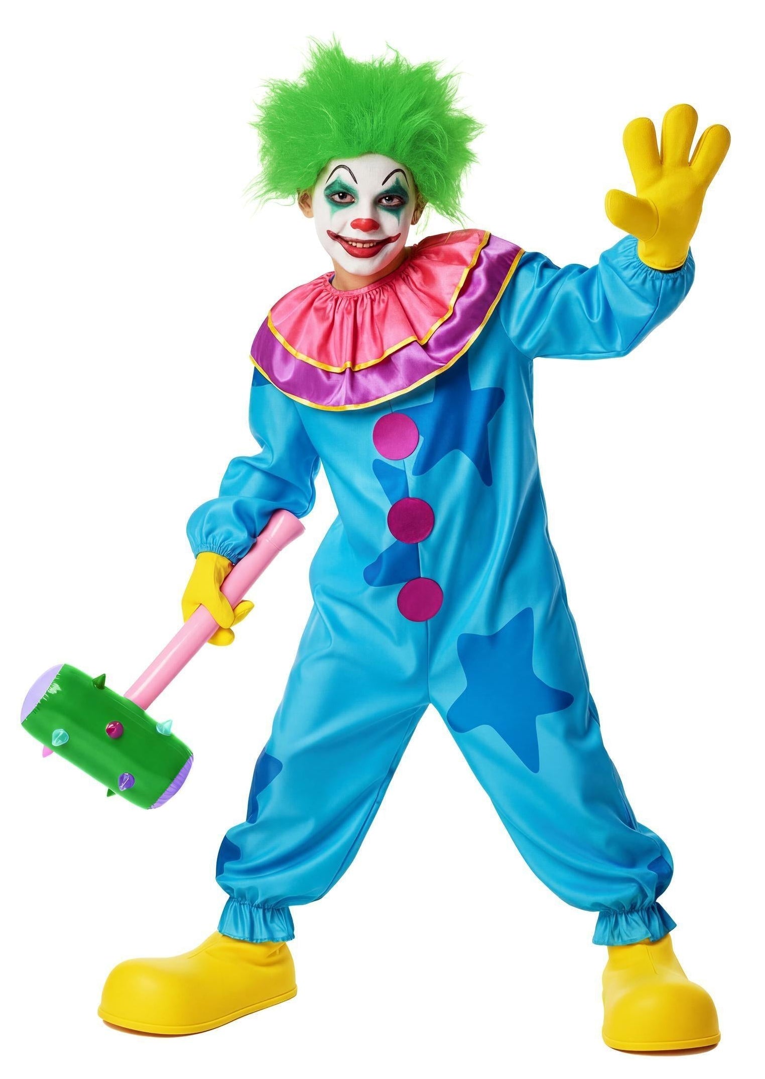 Disfraz Payaso Asesino en Color Azul Infantil